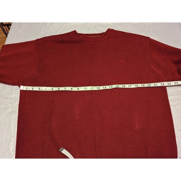Timberland Men's Size XL 100% Cotton Maroon Long Sleeve HEAVY Sweater - Picture 9 of 14
